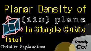 Planar density of simple cube plane 110  Full derivation  Planar Atomic density [upl. by Ellemaj]