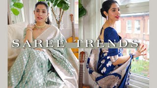 Latest Trends amp Designs in Banarasi Sarees  Styling Tips [upl. by Corder994]