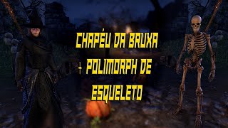 The Elder Scrolls Online Como pegar o Chapéu e titulo de bruxa e Polimorph de esqueleto PTBR [upl. by Divadnoj]