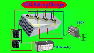 Full Bridge Rectifier Circuit  How To Make 220V To 12V 100A Battery Charger [upl. by Leupold]