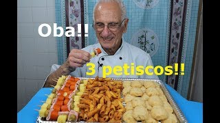 3 PETISCOS RÁPIDOS E FÁCEIS PARA QUALQUER OCASIÃO [upl. by Llenral177]