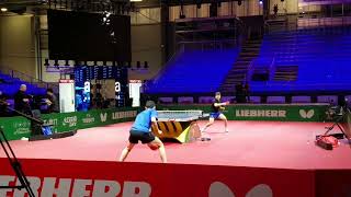 Xu Xin Lobbing Practice Clip from 2019 Budapest World Table Tennis Championship [upl. by Arihppas767]