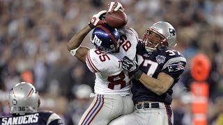 Super Bowl XLII Helmet Catch game Patriots vs Giants highlights [upl. by Oberg]