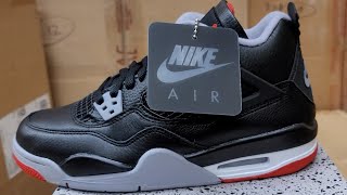 Early Look Jordan 4 Retro Bred Reimagined GS [upl. by Eemiaj]