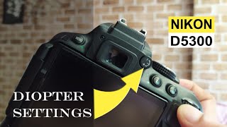 Diopter viewfinder button settings on Nikon and Canon DSLR [upl. by Ayrolg]