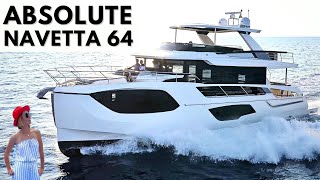 €22M ABSOLUTE NAVETTA 64 PATHFINDER Yacht Tour New Model Perfect Liveaboard Cruising Boat [upl. by Atnamas650]