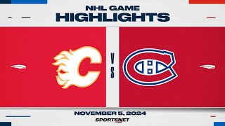 NHL Highlights  Flames vs Canadiens  November 5 2024 [upl. by Paynter]