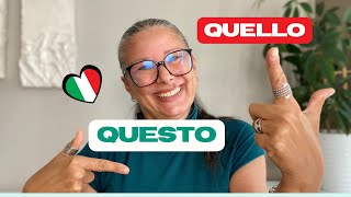 Questo and Quello in Italian [upl. by Miki]