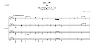 Hymn for Horn Quartet 2021  music by Carlo Ruvo [upl. by Haydon]