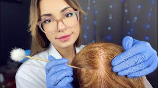 ASMR Doctor Scalp amp Lice Check Inspection Exam Roleplay Medical Examination Glove Sounds Massage [upl. by Abagael]