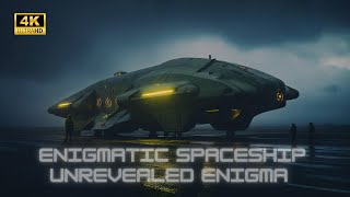 Enigmatic Spaceship Space Ambient Music  Sci fi Atmosphere ASMR with Rain Sound Background  M0016 [upl. by Anigue]