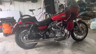 Harley FXR SampS V111 with Thunderheader Cold Start and Exhaust Sound [upl. by Dardani]