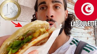 JE MANGE MON PREMIER CHAPATI TUNISIEN A LA GOULETTE  🇹🇳 TUNISIE TUNIS 1€ 😱 [upl. by Manchester893]