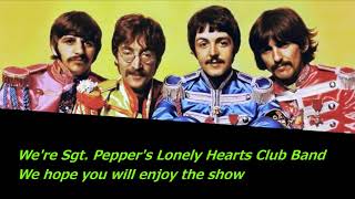 The Beatles  Sgt Pepper’s Lonely Hearts Club Band  Lyrics [upl. by Annasiul]