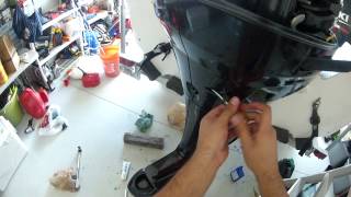 Suzuki DF 150 maintenance part 9  putting side cowling back on [upl. by Sahc746]