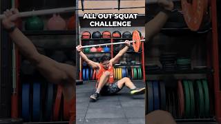 ALL OUT SQUAT CHALLENGE motivation shorts gym challenge [upl. by Mychal]