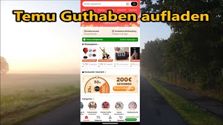 Temu Guthaben aufladen Gutscheincode eingeben Temu APP [upl. by Haidabo]