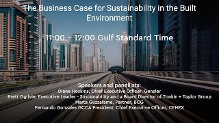 GCCA at COP28  The Business Case for Sustainability in the Built Environment [upl. by Iana]