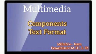 TEXT Format in Multimedia Plain text and Rich text Format [upl. by Endor]