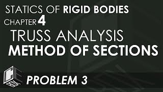 Statics of Rigid Bodies Chapter 4 Method of Sections Problem 3 PH [upl. by Enimrej90]