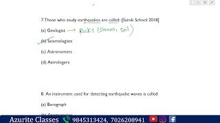 Natural Calamities or Disasters Part2 Practice Questions  GK  Navodaya amp Sainik Classes [upl. by Acirret]