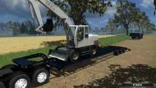 Bagger amp Radlader Verladung im Landwirtschafts Simulator 2011 HD [upl. by Shere]