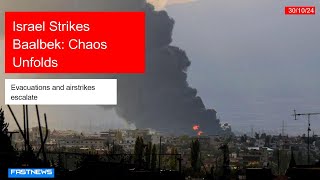 FN Israel Launches Strikes on Historic Baalbek Amid Evacuations [upl. by Ecirpak]