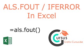 ALSFOUT  IFERROR functie in Excel  Gratis Cursus Excel 8 [upl. by Asirrak]