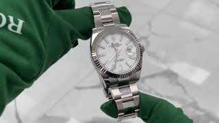 Rolex Datejust 41 White Dial 126334 Mens Watch [upl. by Eniluqaj]