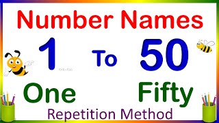 1 to 50 Numbers Names  NUMBER SPELLING 1  50  Numbers Name for kids  Numbers in Words numbers [upl. by Ahsiliw558]