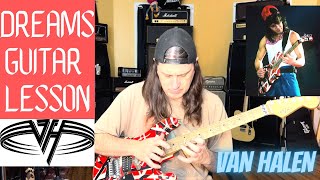 How To Play Dreams By Van Halen  Guitar Solo And Outro Solo Included  Van Halen Guitar Lesson [upl. by Ardaid]