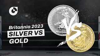 Britannia 2023 Silver vs Gold  Monedas de 1 onza troy ¡Comparativa ÉPICA [upl. by Rambow]