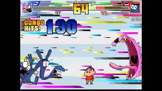 MUGEN battle 5227 Courage amp Shinnosuke vs Aardvark amp The Noise [upl. by Ivy]