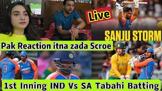 🔴PAK Reaction INDIA 283 Score INDIA ki Tabahi Batting🔥 IND Vs Sa 4th T20 1st inning 😱 [upl. by Aniretake281]