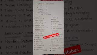 LTR syllabus ossc highschoolteacher ltr2024 [upl. by Hedi]