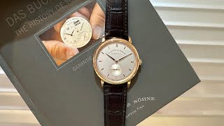 名表TV朗格Saxonia 小三針18K 红金 37MM 手上鏈 216032A Lange amp Sohne Saxonia Thin 18K Rose Gold 37mm [upl. by Acissj496]