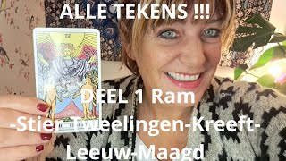 ALLE TEKENS Deel 1 RamStierTweelingenKreeftLeeuwMaagd persoonl read lartistic6924gmailcom [upl. by Sirrad]