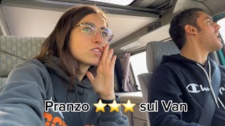 Pranzo tre stelle Michelin sul Van vanlife italy food adventure [upl. by Sivie]