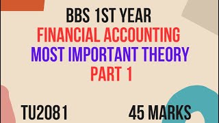 BBS 1st year account theory [upl. by Michella]