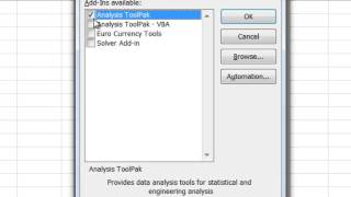 How to Install the Data Analysis ToolPak in Microsoft Excel [upl. by Adiari563]