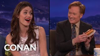 Emmy Rossum Sings Opera In Exchange For A Hot Dog  CONAN on TBS [upl. by Kitty]