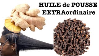 CHEVEUX SECS  HUILE DE GINGEMBRE ET GIROFLE pour une bonne POUSSE [upl. by Esital]