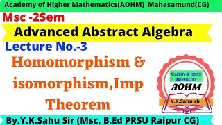 Homomorphism and Isomorphism of R module  Quotiont module [upl. by Tiossem]