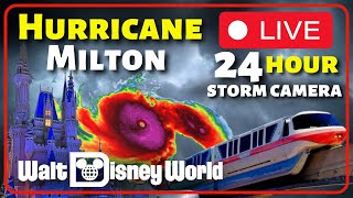 🔴LIVE🔴EYE PASSES Central FL Hurricane Milton Camera at Walt Disney World  Wed Oct 9th 8PM 8AM [upl. by Leen]