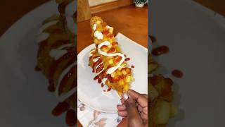 Making Korean corn dogs at homeshortvideo koreancorndogs [upl. by Malva117]