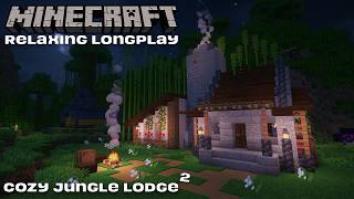 Cozy Jungle Lodge  Minecraft Relaxing Longplay No Commentary 1201 [upl. by Felike885]