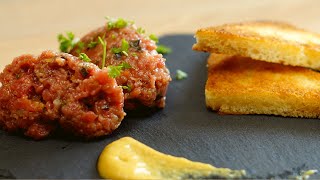 How to make Tartare  Swiss Steak Tartare Recipe  Calm Kitchen [upl. by Ltney]