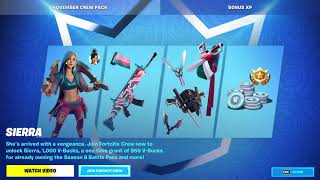 Sierra  November Crew Pack in Fortnite 1840 Update  Fortnite Chapter 2 Season 8 [upl. by Karin956]