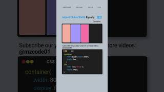 Adjust Childs Width Equally using Calc Function css coding shorts webdesign cssshorts html [upl. by Kahcztiy]