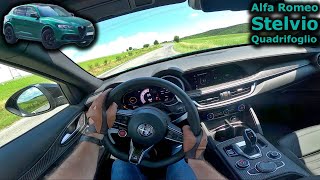 2024 Alfa Romeo Stelvio Quadrifoglio facelift  twisty roads POV driving [upl. by Ponton708]